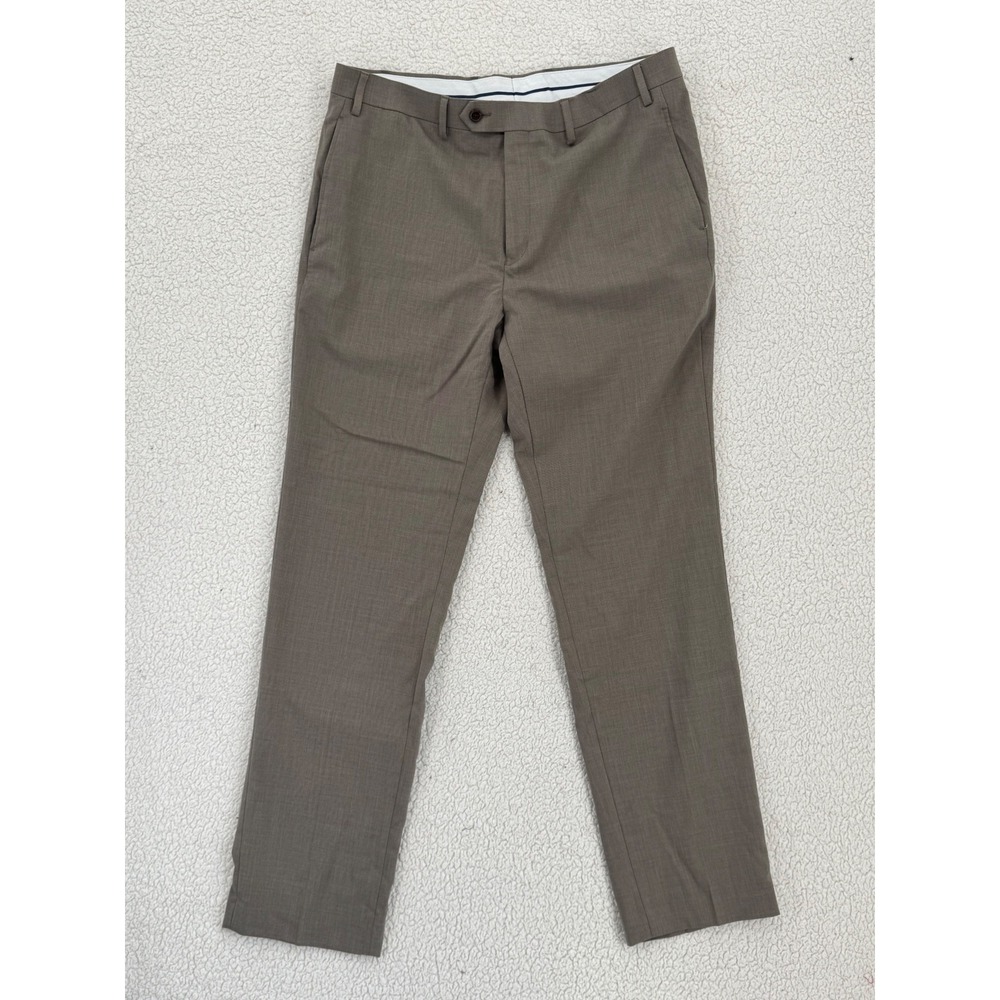 Lauren Ralph Lauren Brown Dress Pants Men Size 36x32 Flat Front Trousers